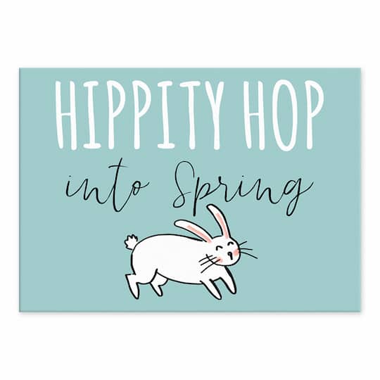 Hippity Hop into Spring Tabletop Canvas Art